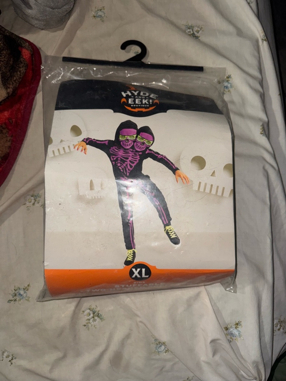 Kids' Purple Skeleton Hoodie and Pants Costume - XL